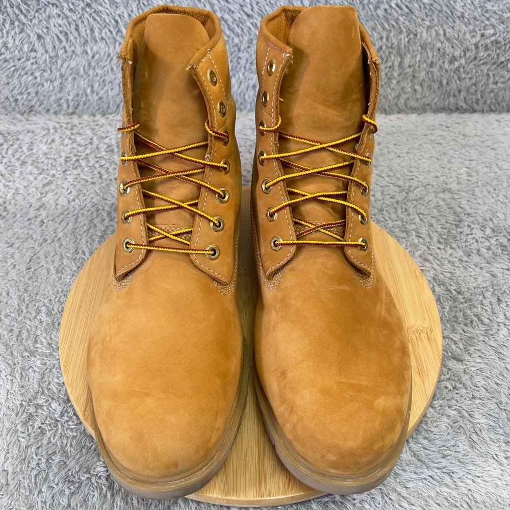 Timberland 6 Inch Premium Waterproof Boots Wheat Nubuck Work 10066 Mens 14 Wide
